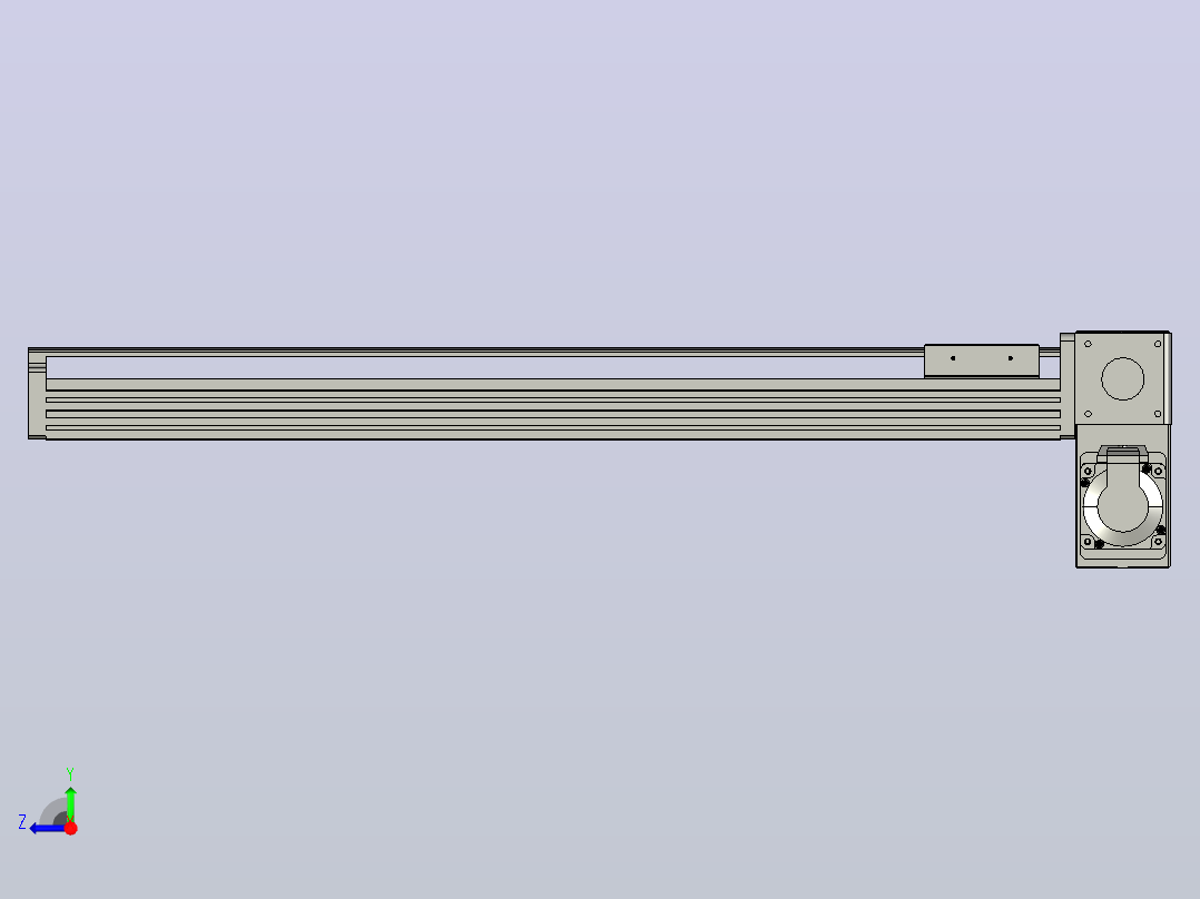 皮带直线轴半封闭可选导轨TPA-HNB-85D-90-L550-RP-C-P20-N3右视图