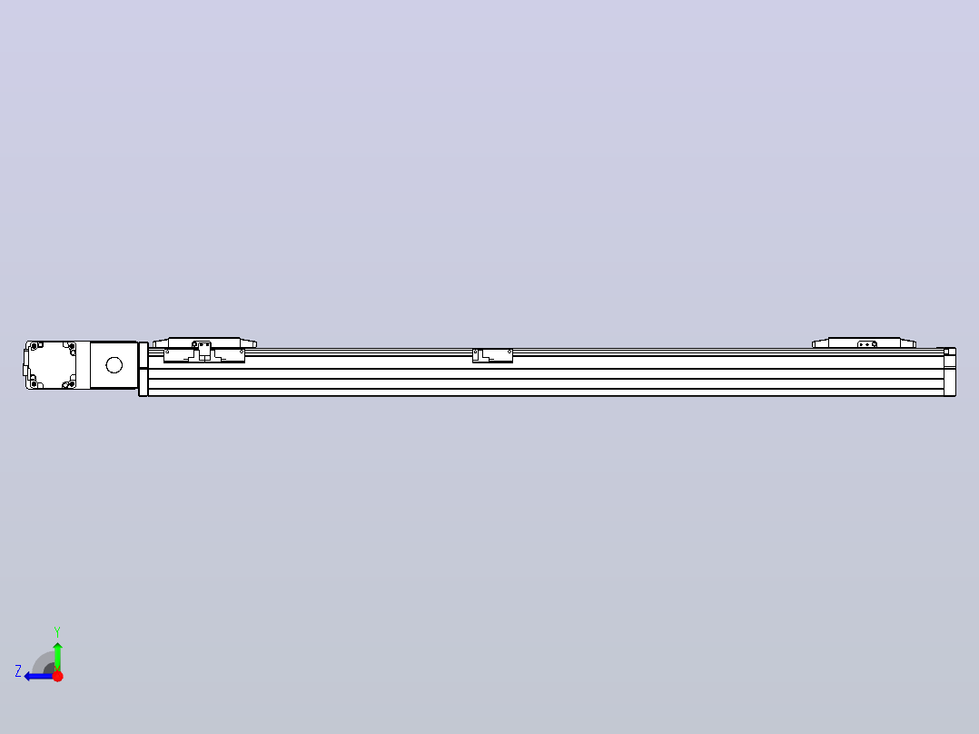 皮带直线轴双滑块型TPA-GCBS-80-P60-L350-QL-M20-N3右视图