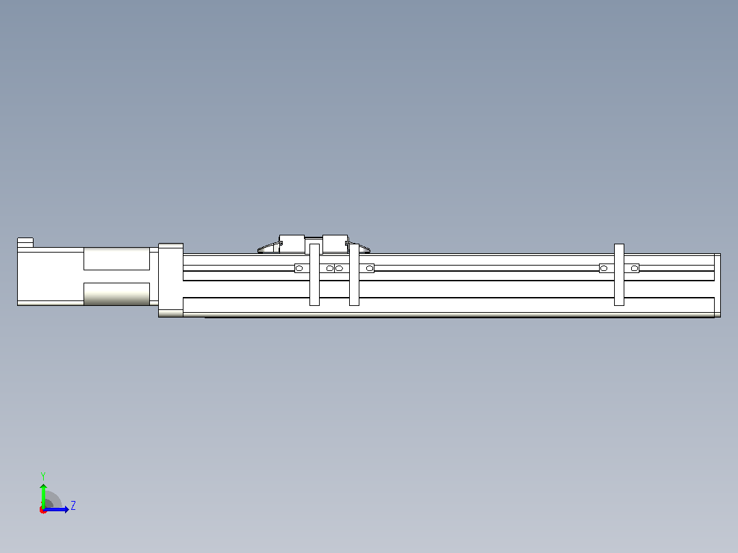 MTH5M标准螺杆滑台[MTH5M-L#-200-BC-P10-C3]左视图