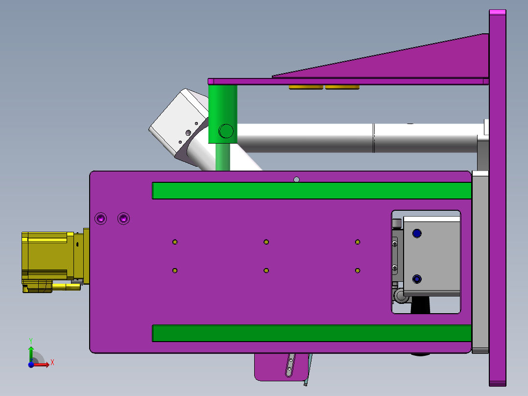 自动化光学测试夹具（SW16可编辑）前视图