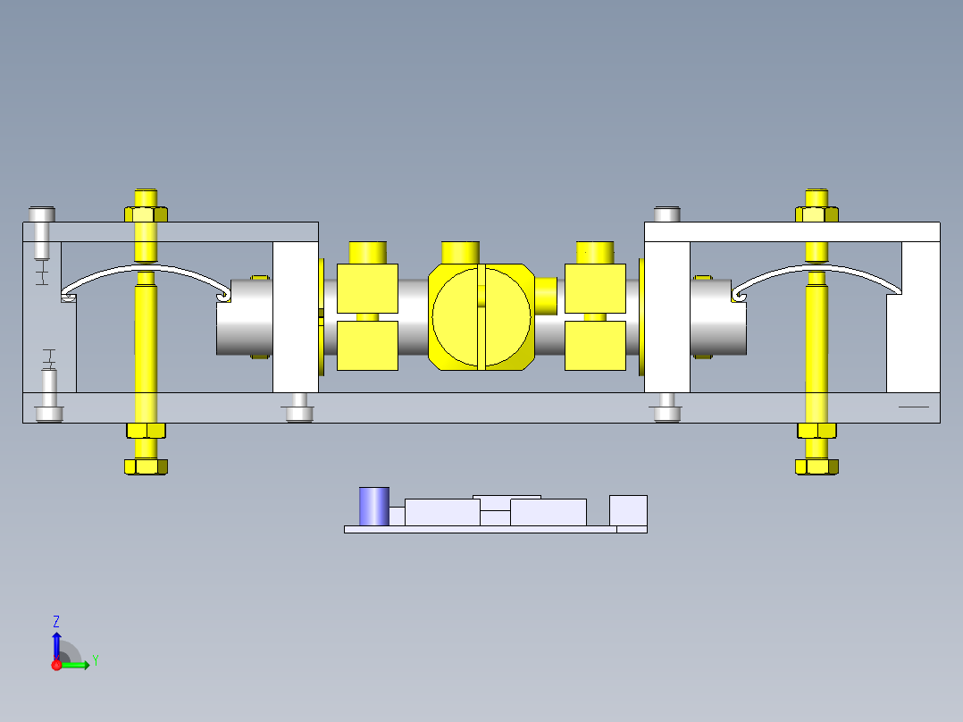基于板簧的微调机构右视图