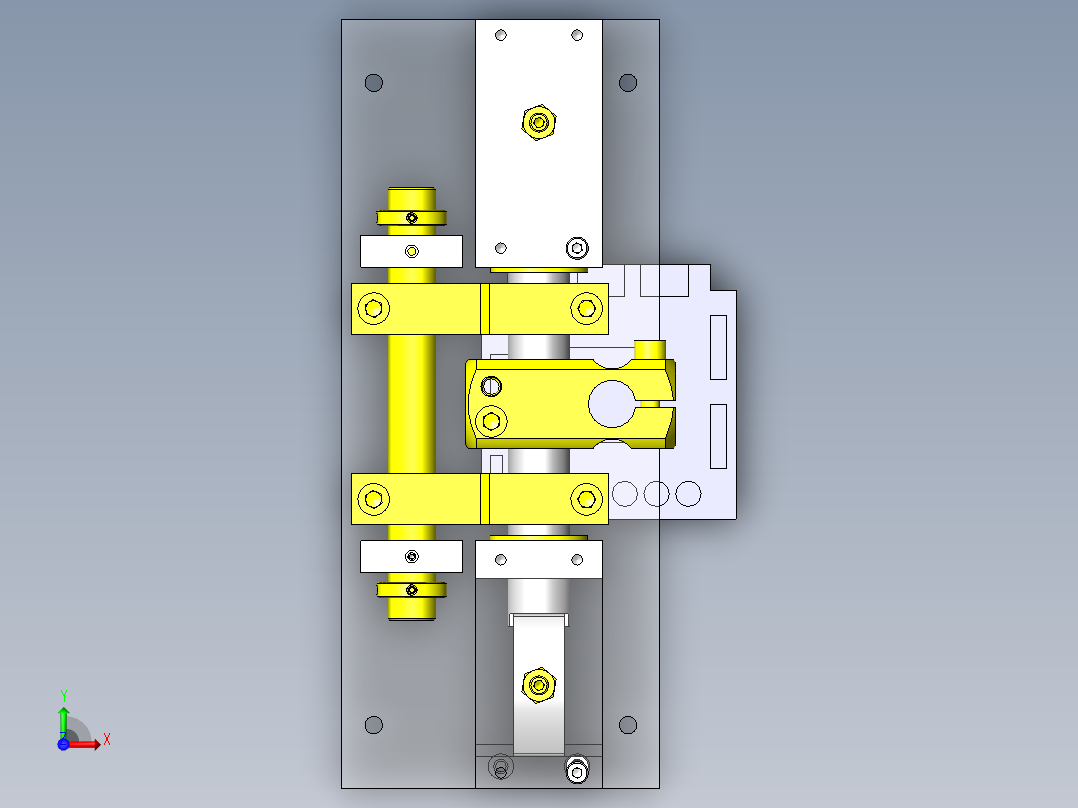 基于板簧的微调机构俯视图