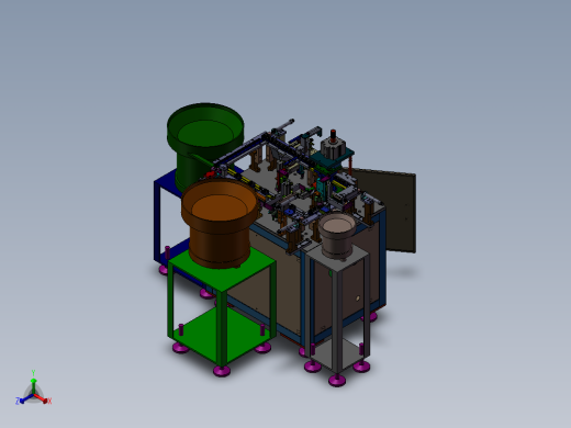 音频接口自动组装机3D图纸H959正等轴测缩略图