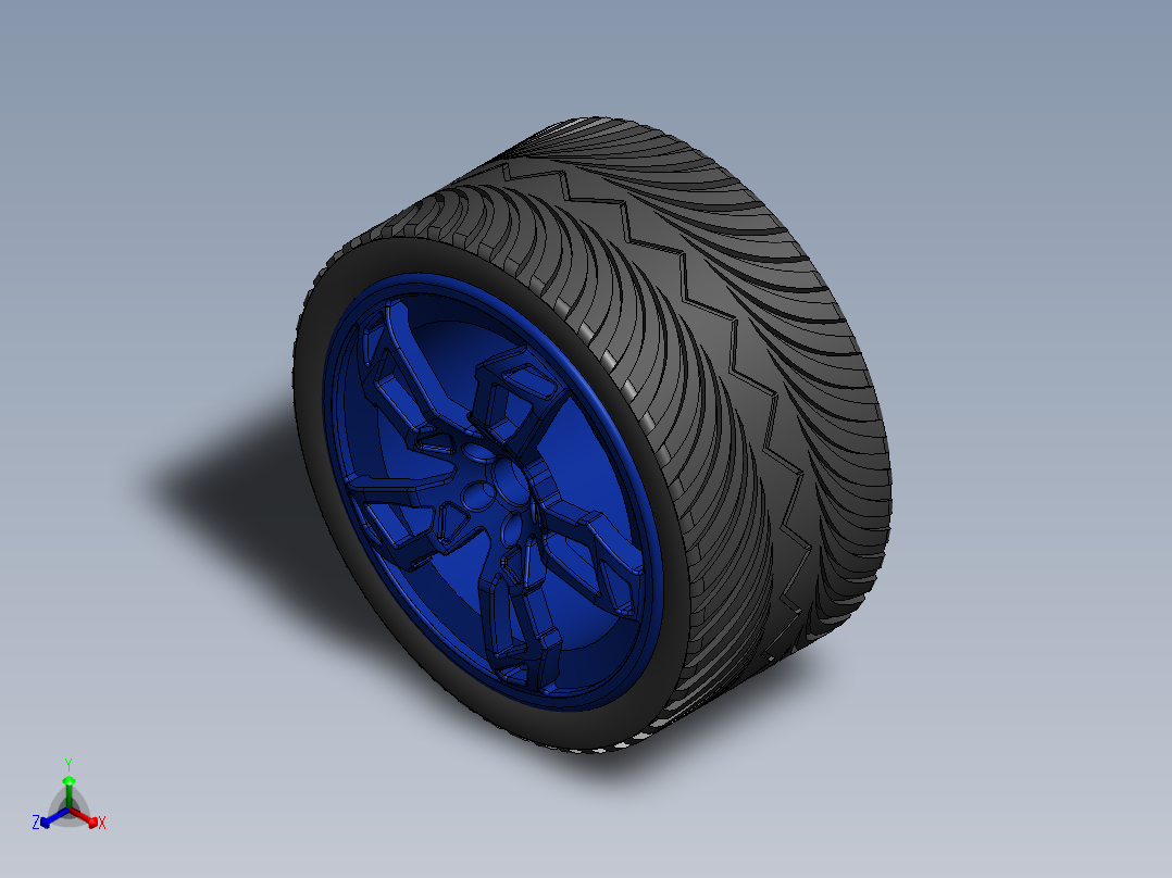 车轮SW2013正等轴测图