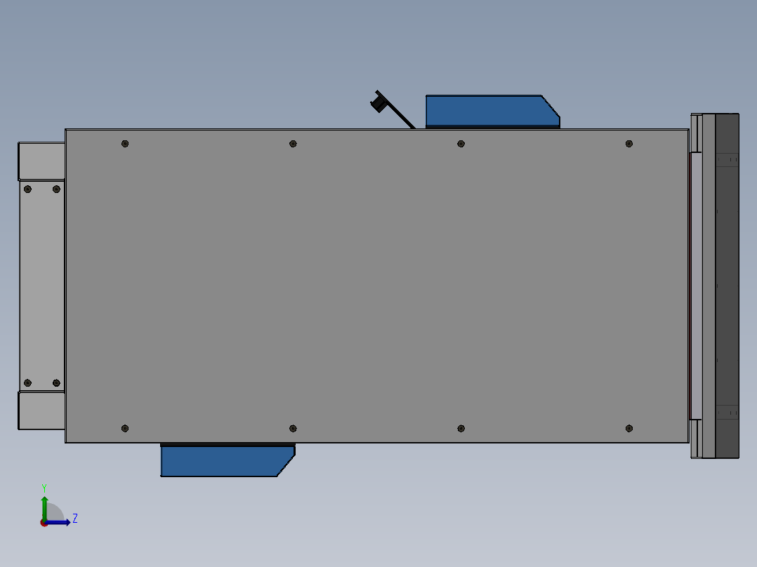 【E89】【IGS】【转】钣金机柜左视图