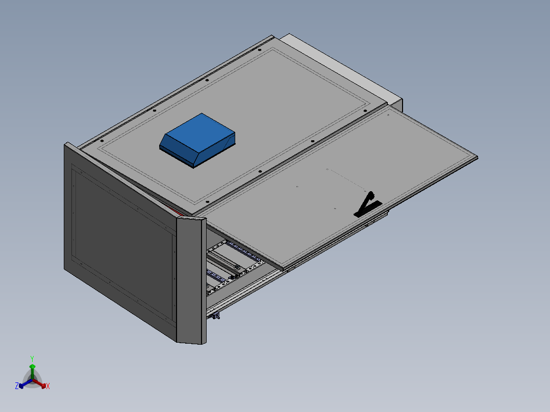 【E89】【IGS】【转】钣金机柜正等轴测图