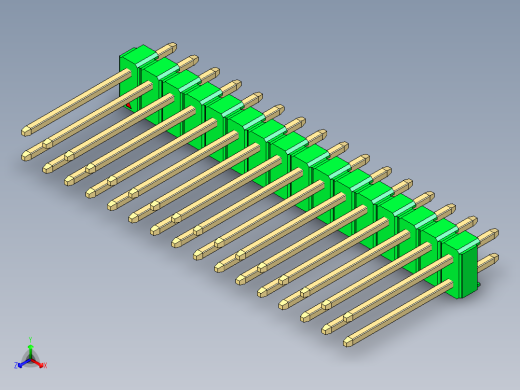 彩色公头100mil（2.54mm）系列-DS1021_green_2x16p_100mil_Type5_rev1.0