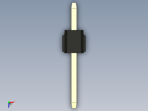 彩色公头100mil（2.54mm）系列-DS1021_black_2x01p_100mil_Type1_rev1.0俯视缩略图