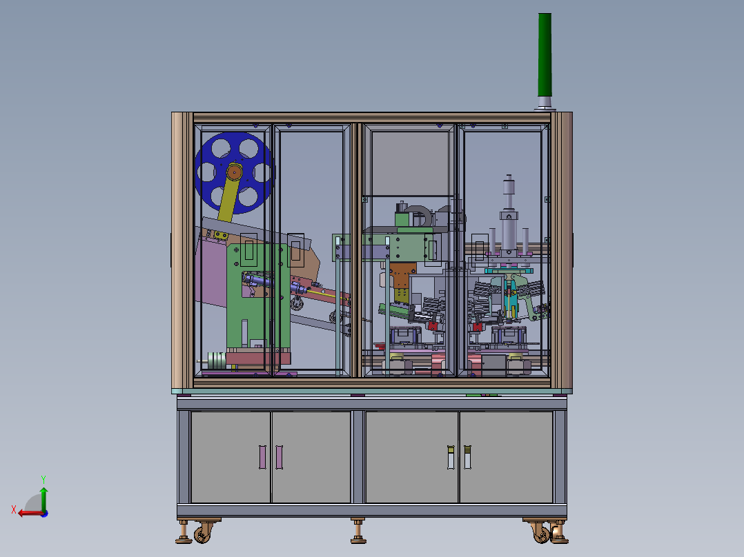 全自动苹果6贴膜机后视图