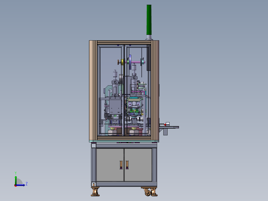 全自动苹果6贴膜机左视图
