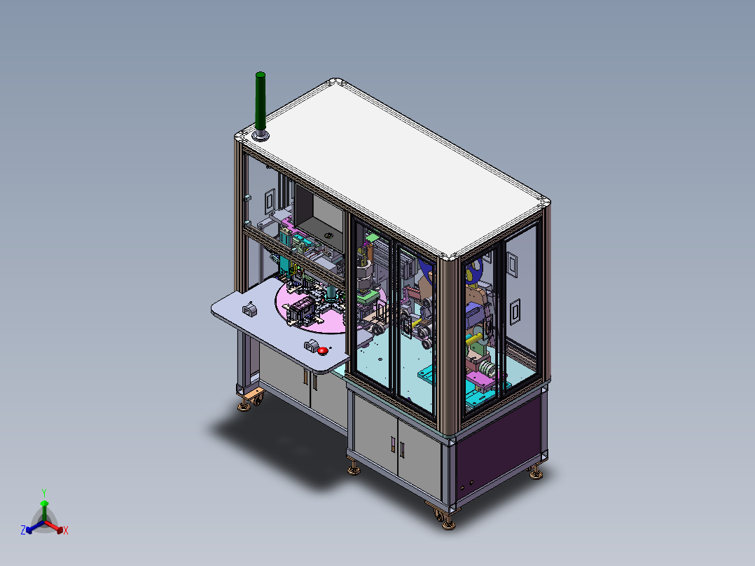 全自动苹果6贴膜机正等轴测图