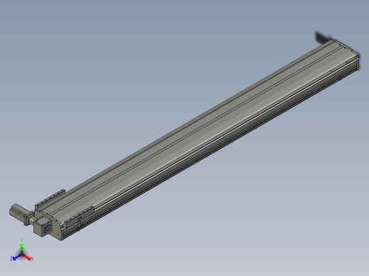 东锦同步带传动-直线滑台模组DH270B-C-L150-S2450-BL-P750W-C3正等轴测缩略图
