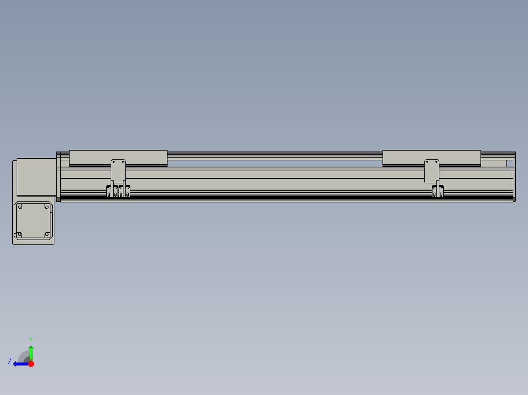 直线模组LHB21-L40-S700-LD设计图纸右视图