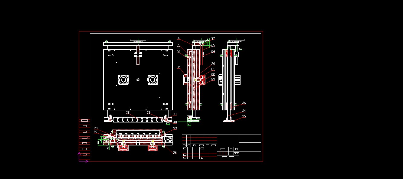 520全自动连续拉伸膜真空包装机图纸