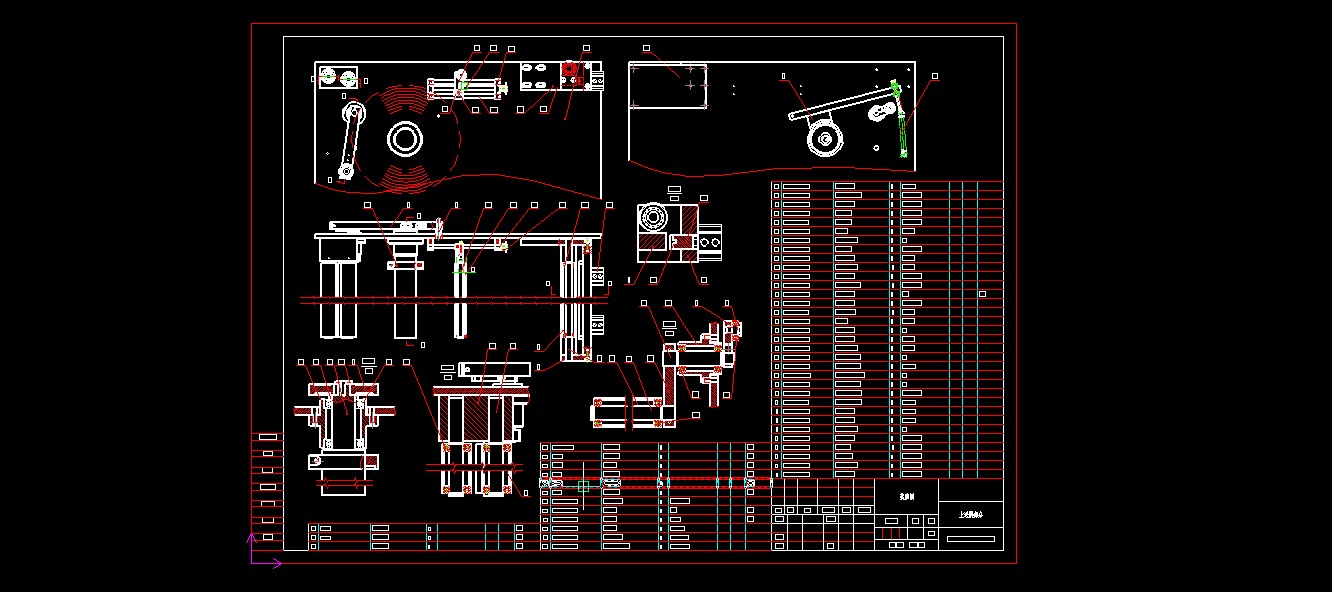 520全自动连续拉伸膜真空包装机图纸