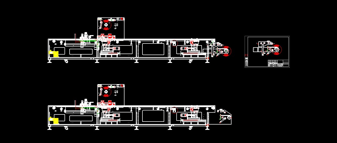 520全自动连续拉伸膜真空包装机图纸