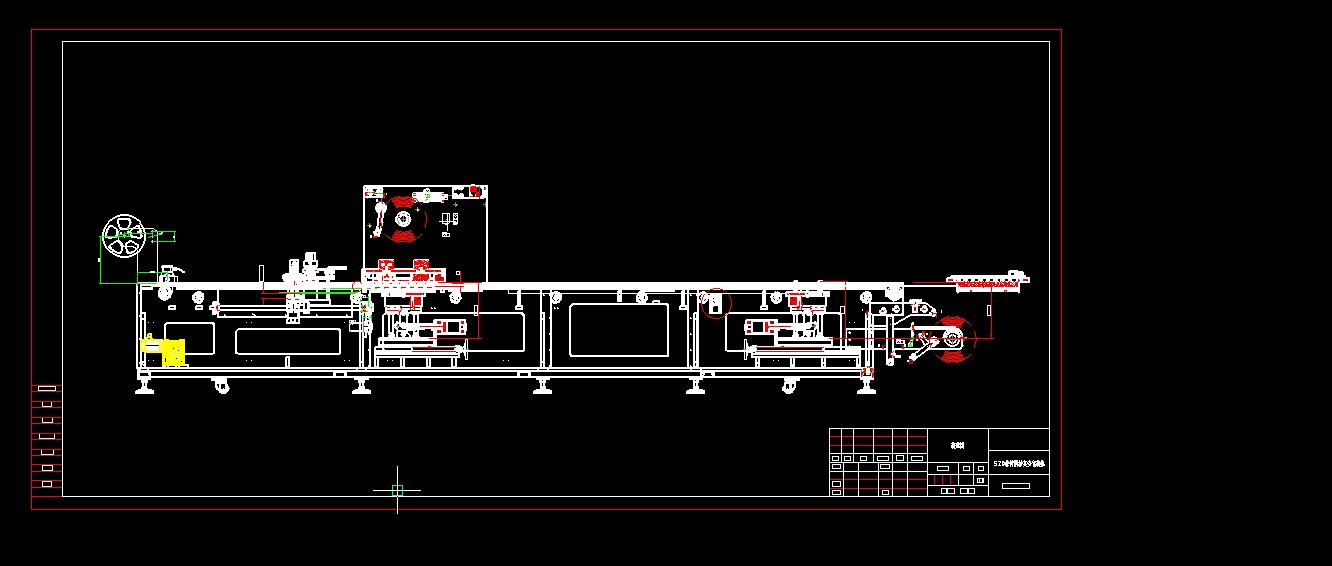 520全自动连续拉伸膜真空包装机图纸