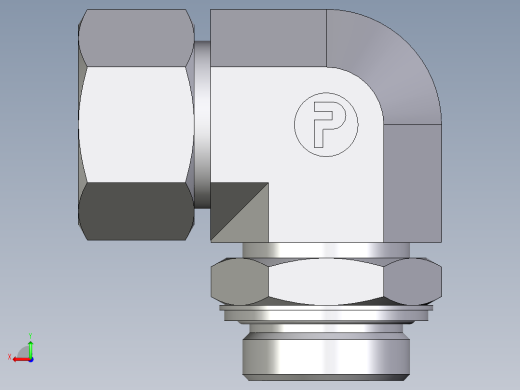 卡套式工业通用硬管接头EO_Adjustable_Locknut_elbow_WEE30SRCF后视缩略图