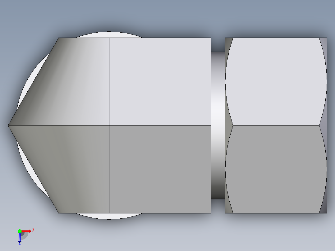 卡套式工业通用硬管接头EO_Adjustable_Locknut_elbow_WEE30SRCF俯视图