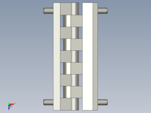 工程塑膠鉸鏈CFB-3D多系列多零件图纸模型俯视缩略图