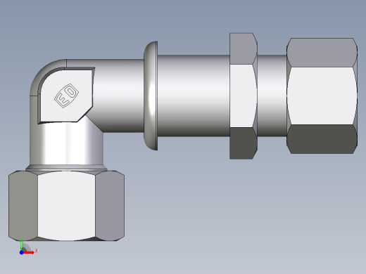 卡套式工业通用硬管接头EO_Bulkhead_elbow_WSV12L71前视缩略图