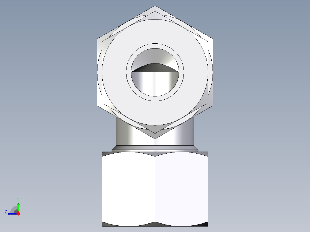 卡套式工业通用硬管接头EO_Bulkhead_elbow_WSV12L71右视图