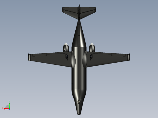 HondaJet小型商务喷气飞机造型3D图纸 STEP格式后视缩略图