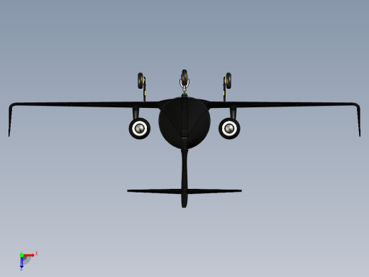 HondaJet小型商务喷气飞机造型3D图纸 STEP格式俯视缩略图