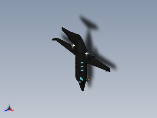 HondaJet小型商务喷气飞机造型3D图纸 STEP格式正等轴测缩略图
