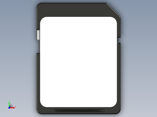 SD卡和microSD卡完整详细模型前视缩略图