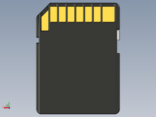 SD卡和microSD卡完整详细模型后视缩略图