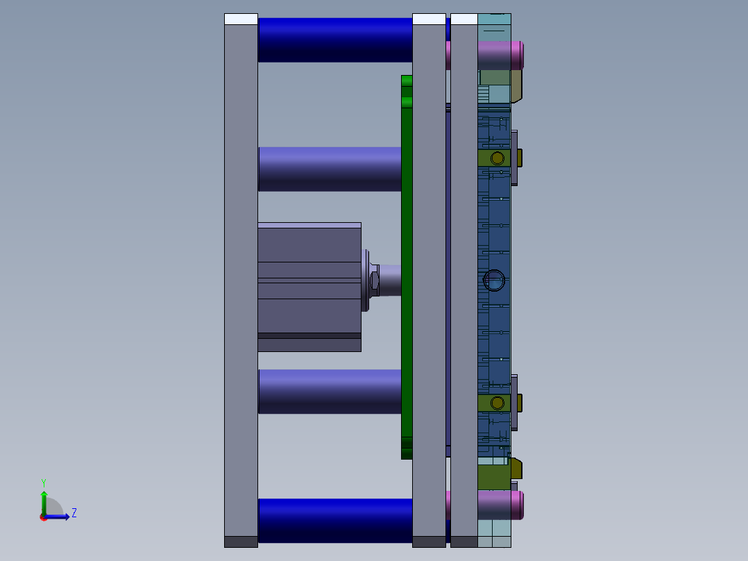 W68G 顶出式 贴胶治具左视图