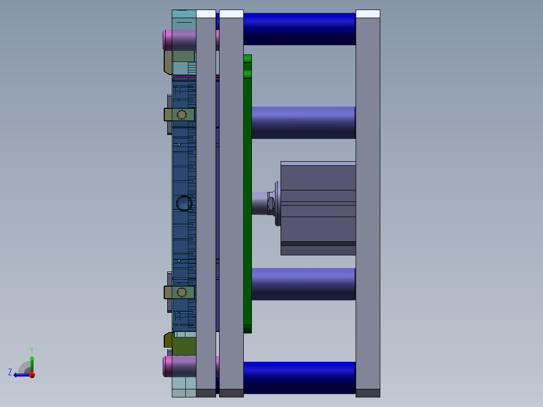 W68G 顶出式 贴胶治具右视图