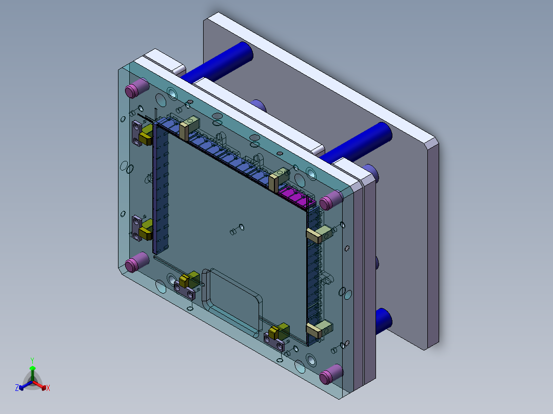 W68G 顶出式 贴胶治具正等轴测图