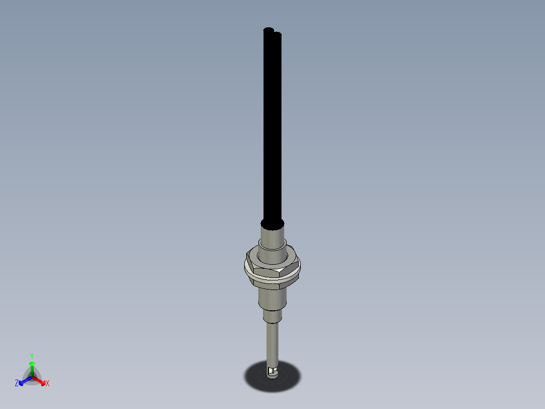 侧视光纤_漫反射型FR-F611正等轴测图
