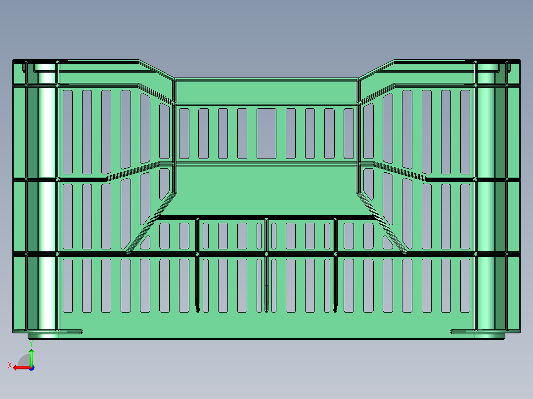 塑料箱物料箱后视图