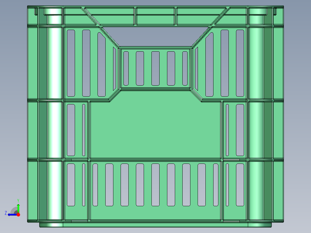 塑料箱物料箱右视图