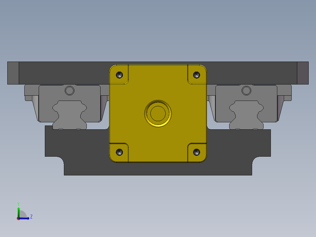 重载伺服电机丝杆传动滑台左视图
