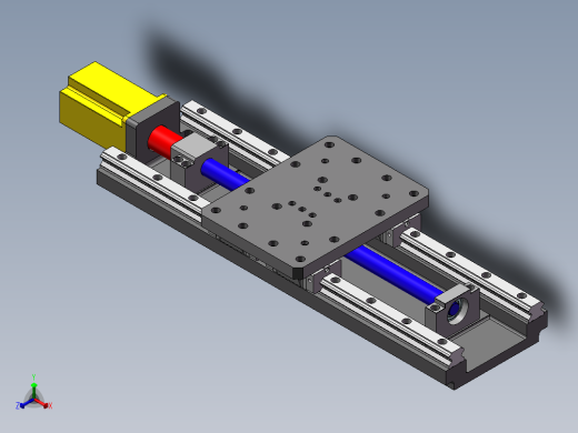 重载伺服电机丝杆传动滑台正等轴测缩略图