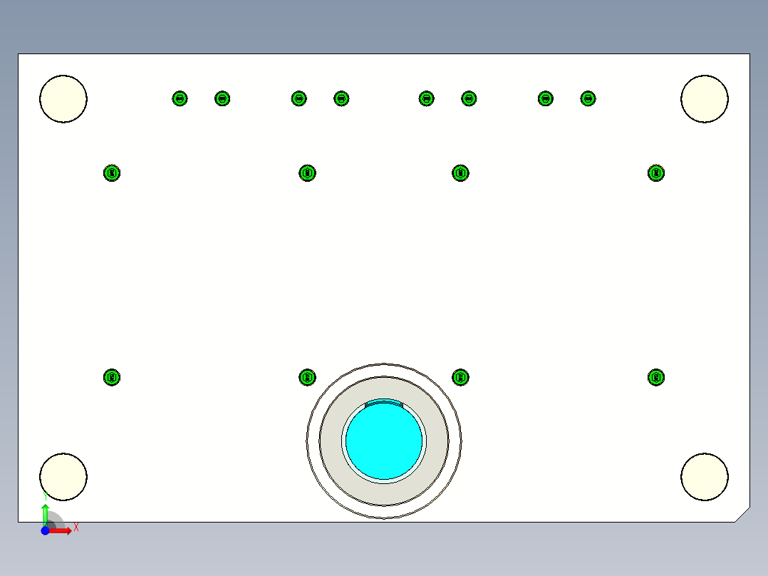 显示器支架（压铸模+铝合金）前视图