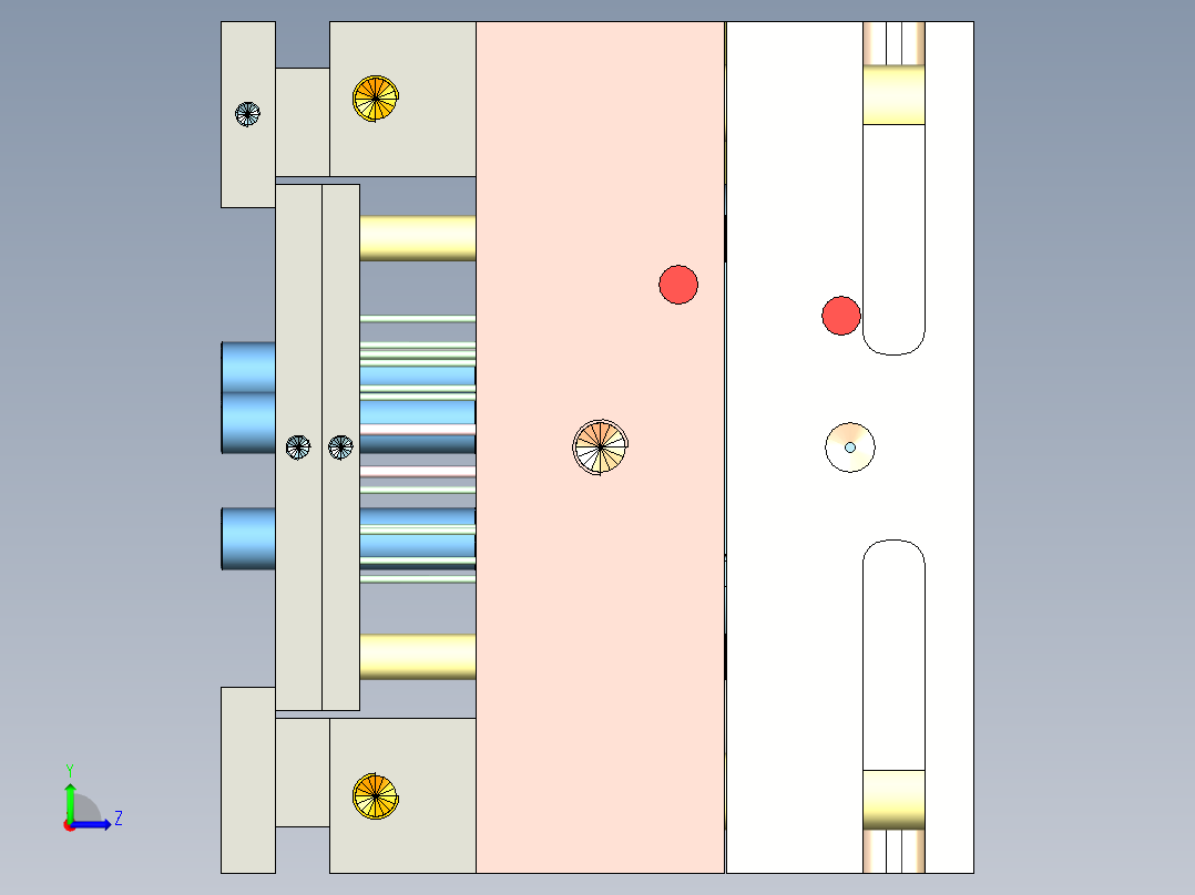 显示器支架（压铸模+铝合金）左视图