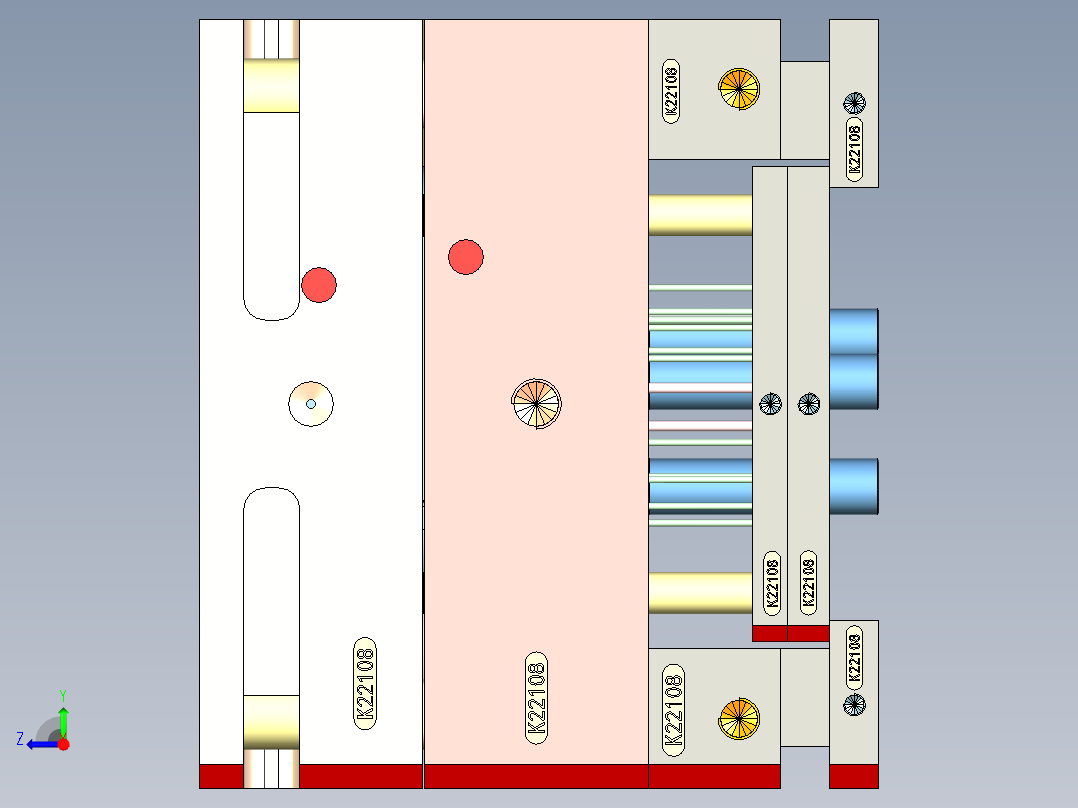 显示器支架（压铸模+铝合金）右视图