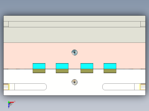 显示器支架（压铸模+铝合金）俯视缩略图
