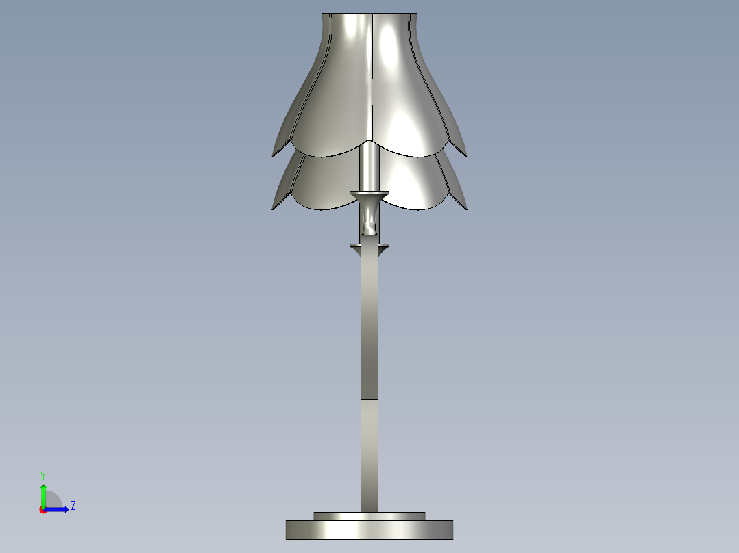 爱之台灯3D模型左视图