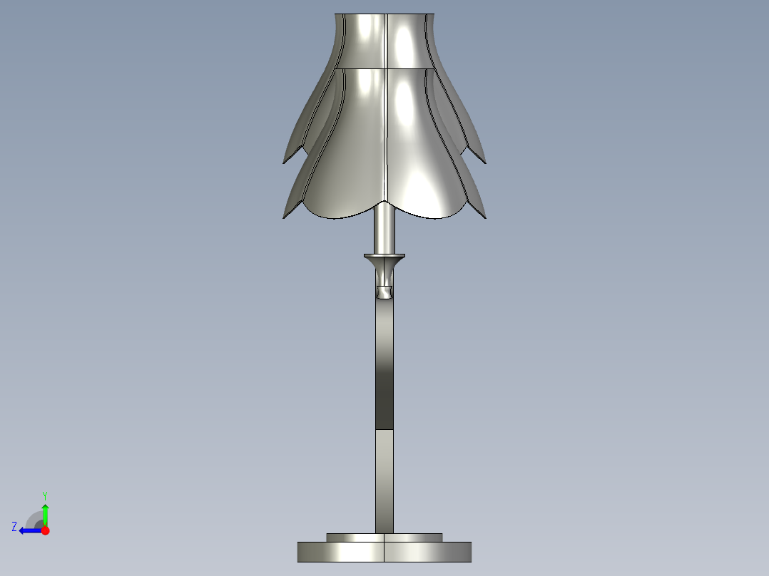 爱之台灯3D模型右视图