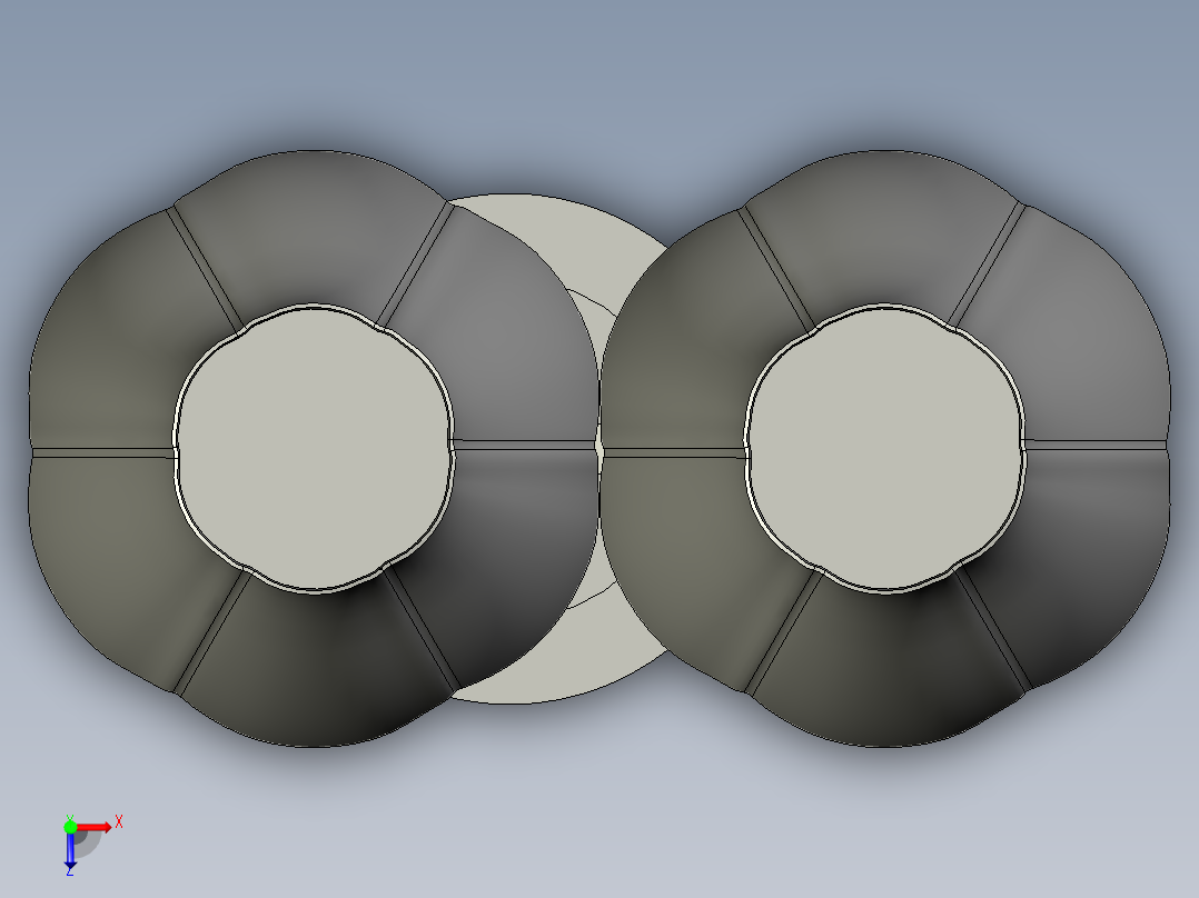 爱之台灯3D模型俯视图