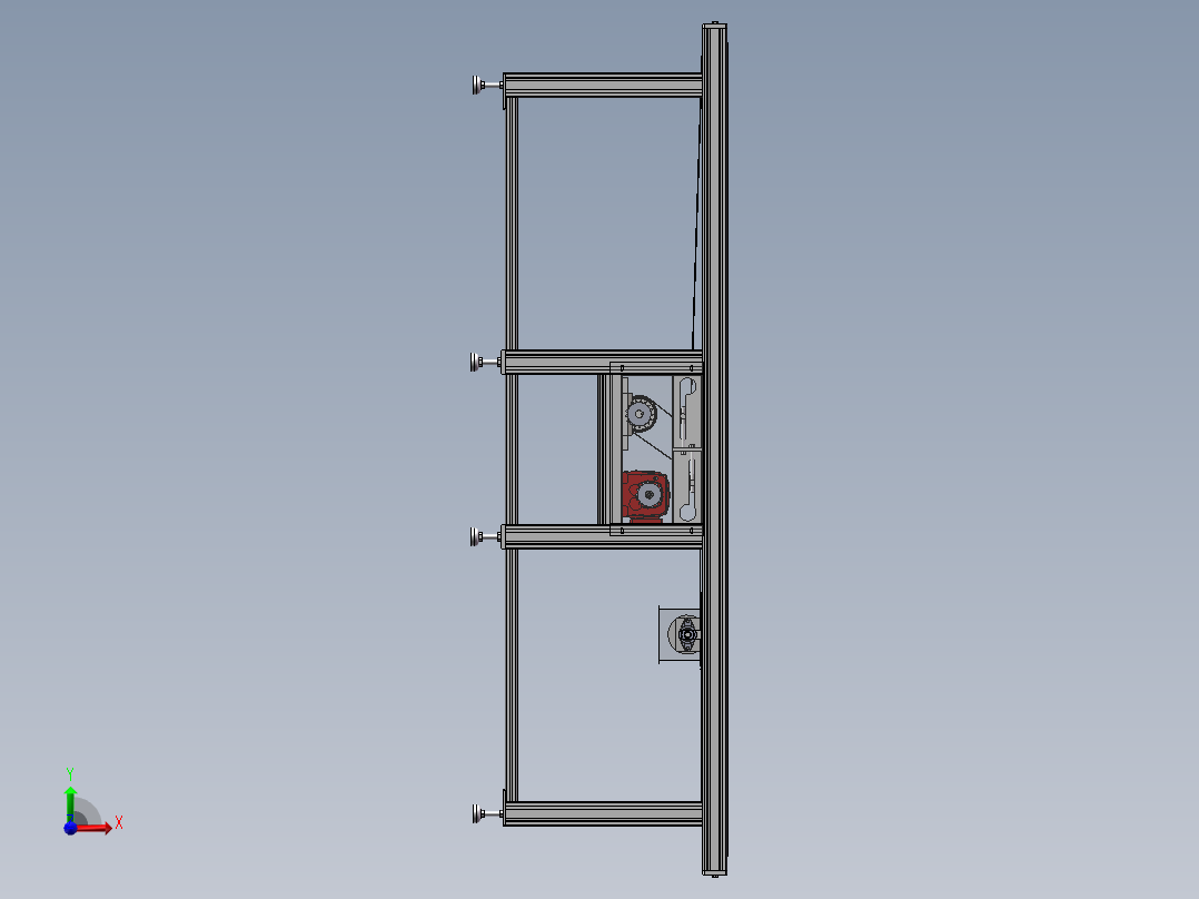 带自动清理皮带面毛刷的皮带机sw21可编辑前视图