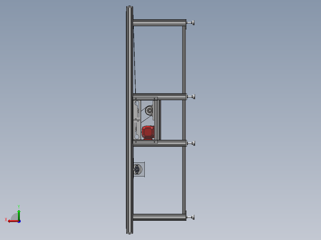 带自动清理皮带面毛刷的皮带机sw21可编辑后视图