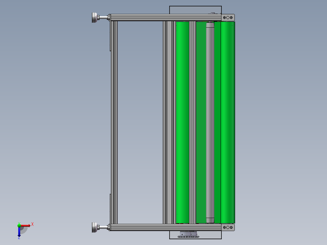 带自动清理皮带面毛刷的皮带机sw21可编辑俯视图