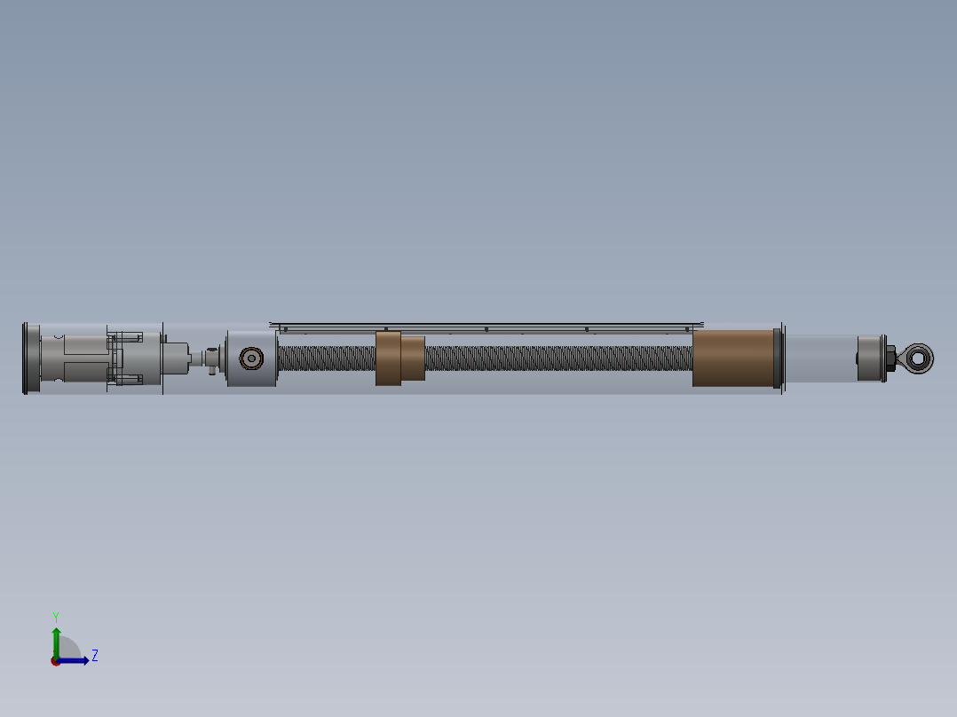 300mm行程电动推杆sw18左视图